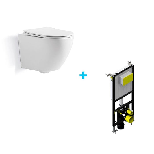 Pack suspendido cisterna empotrada + Wc Suspendido Azores Rimless - Thebath