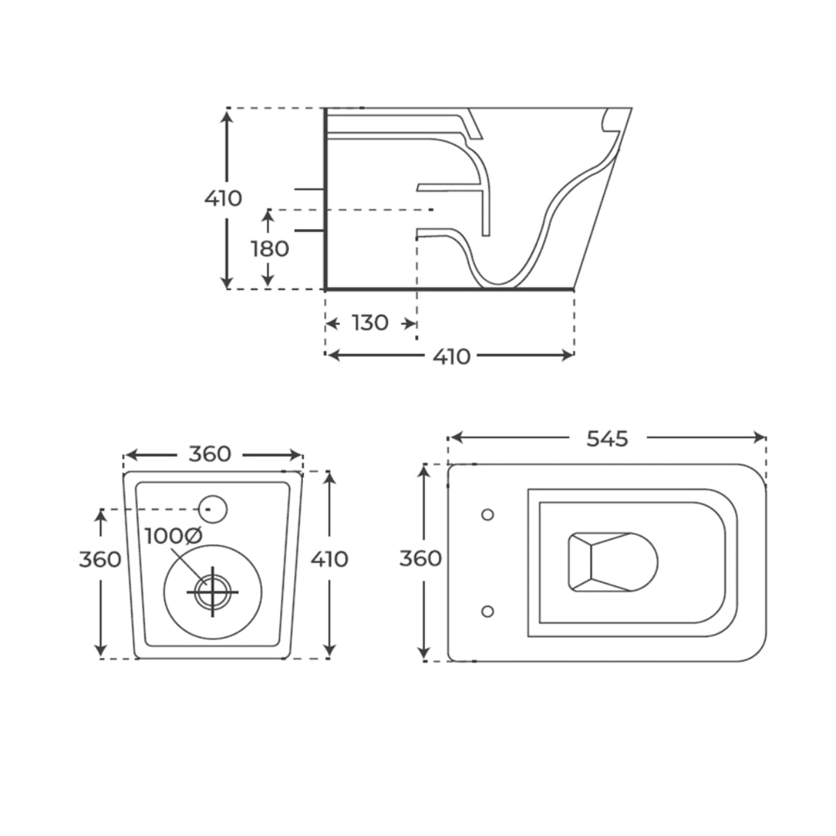 Inodoro compacto negro mate Florencia - Thebath