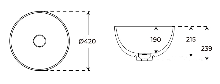 Lavabo design noir mat Kairi