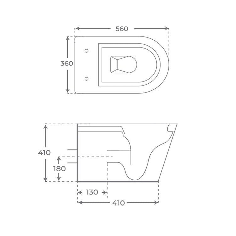 WC compacte blanc mat Bolonia