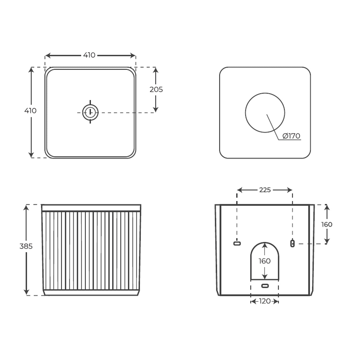 Lavabo suspendu moderne Aina Matte