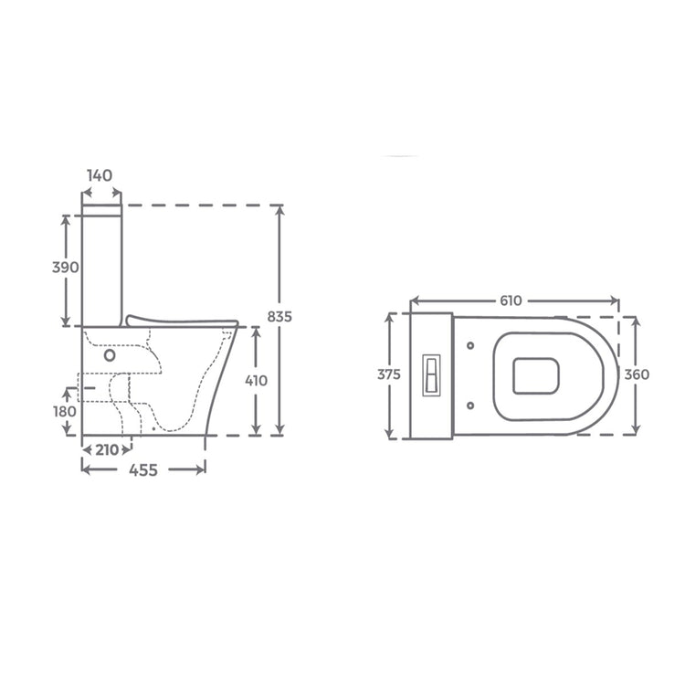 WC blanc mat Bolonia