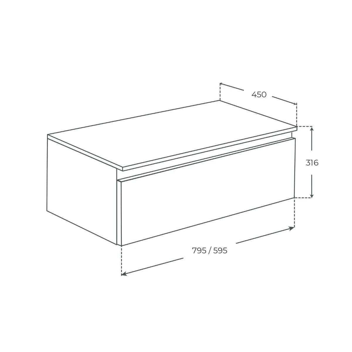 Módulo con tapa Siurana - Thebath Módulo con tapa Siurana Fossil Natura