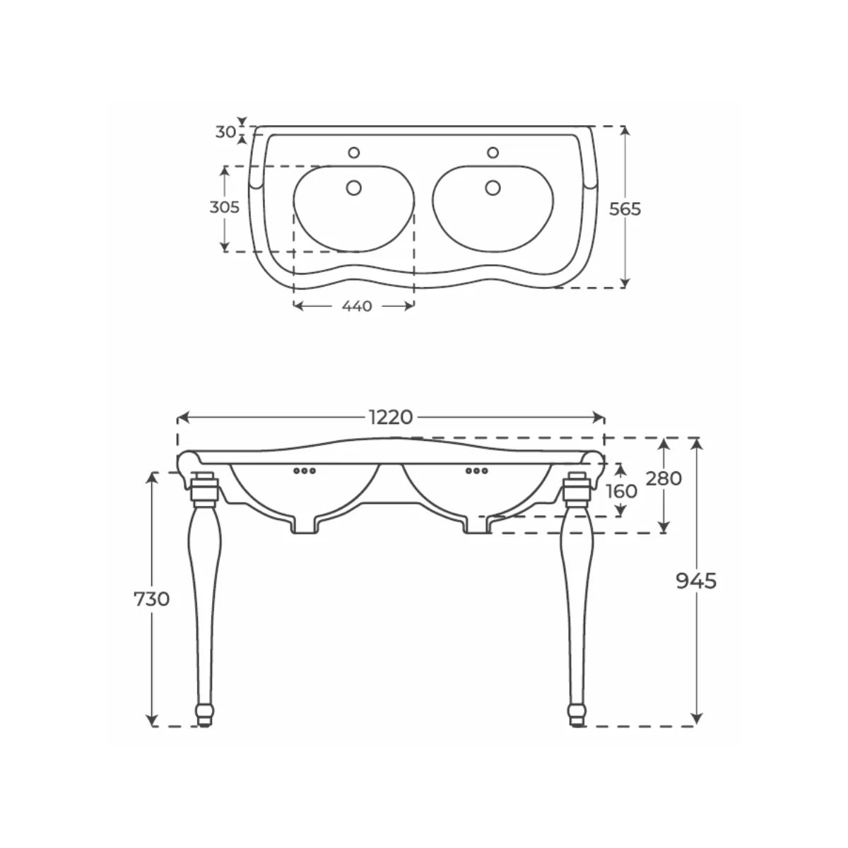 Lavabo con patas Britania - Thebath