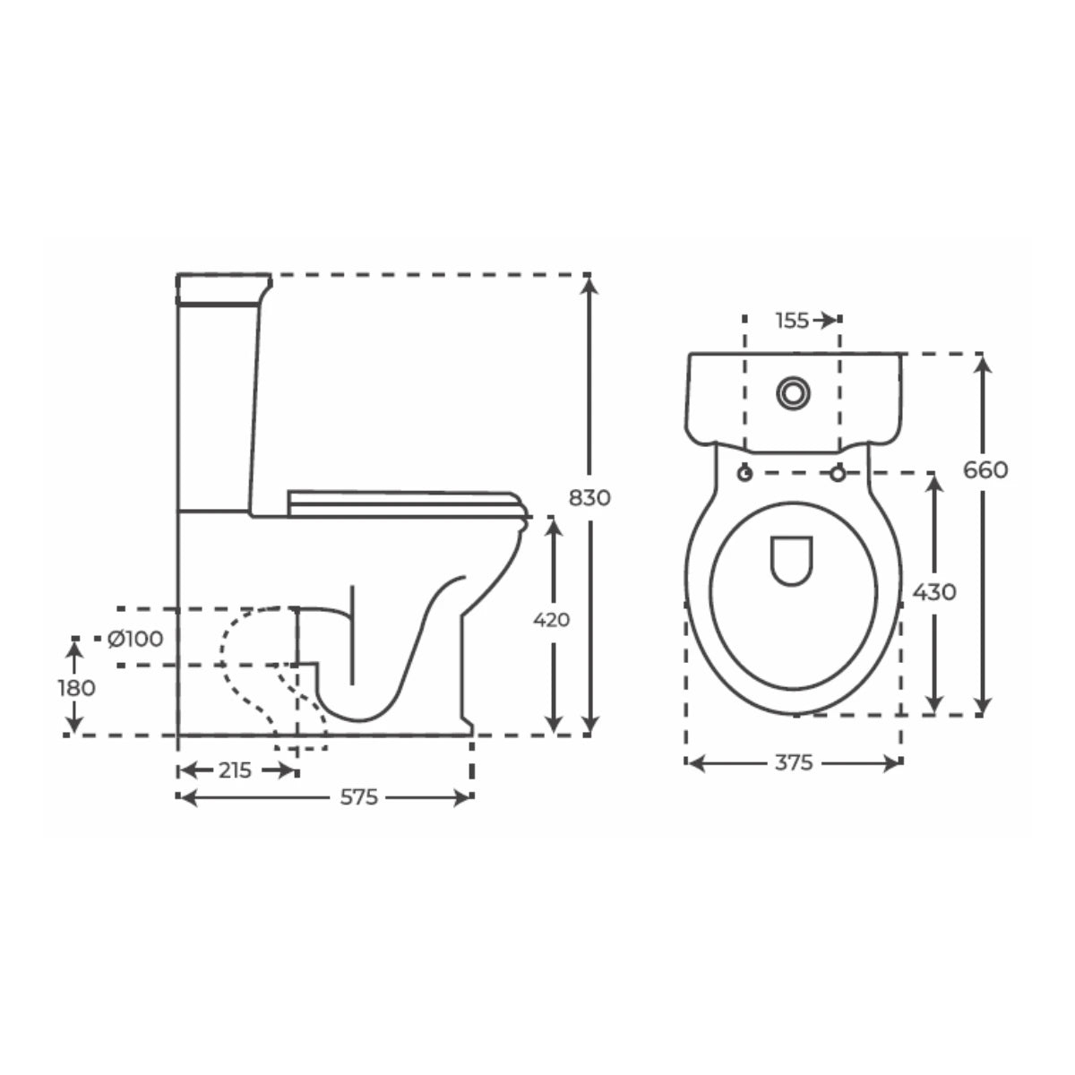 Inodoro antiguo tanque bajo Olimpia - Thebath