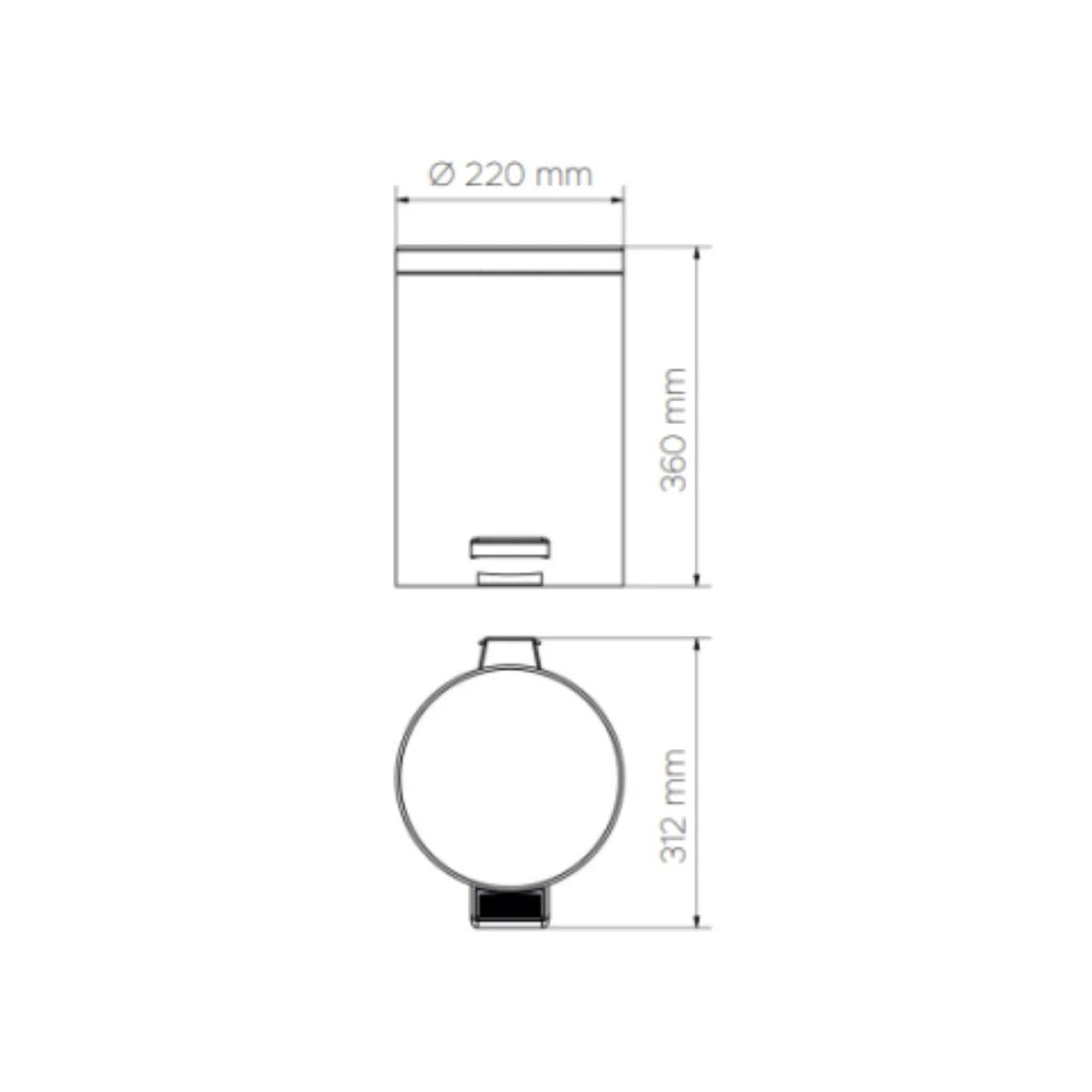 Papelera Baño 12L - Thebath