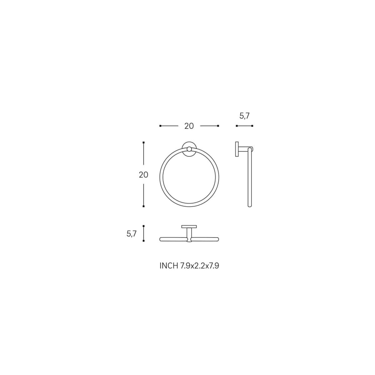 Porte-serviettes anneau Start
