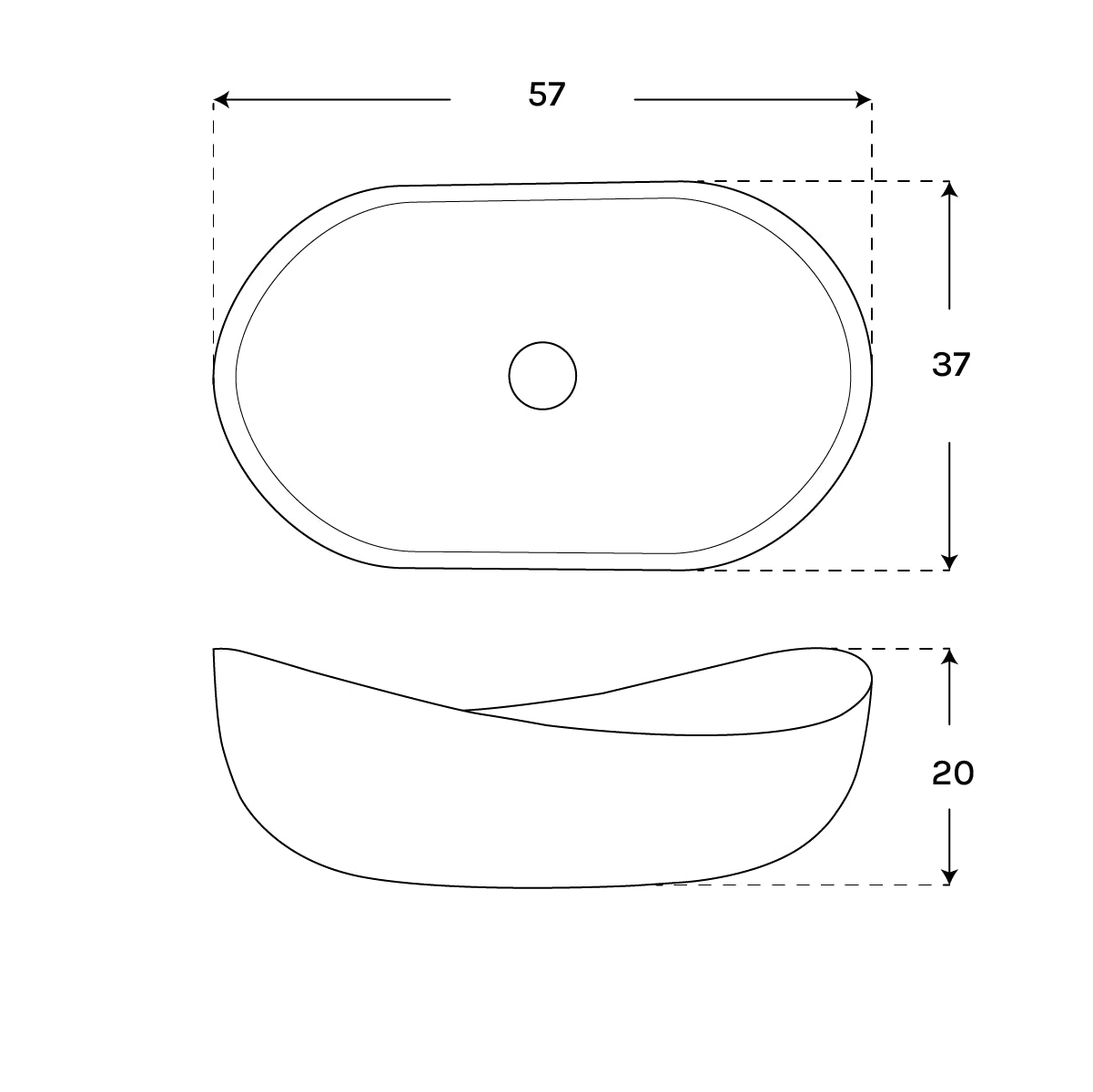 Lavabo gris à poser Volux