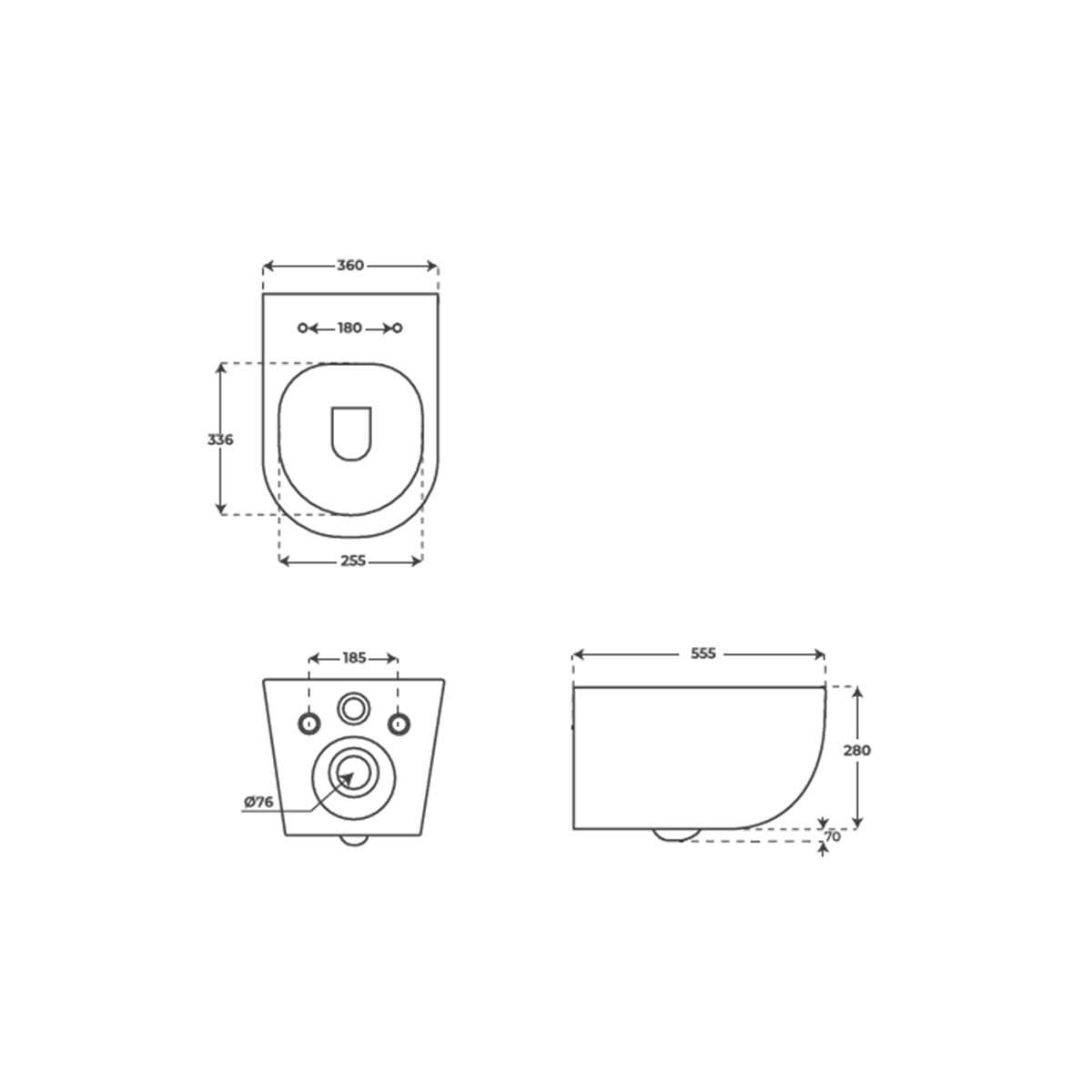 WC suspendido Blanco Líjar - Thebath