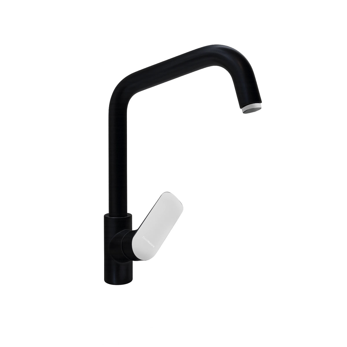 Robinet haut noir incurvé Flat