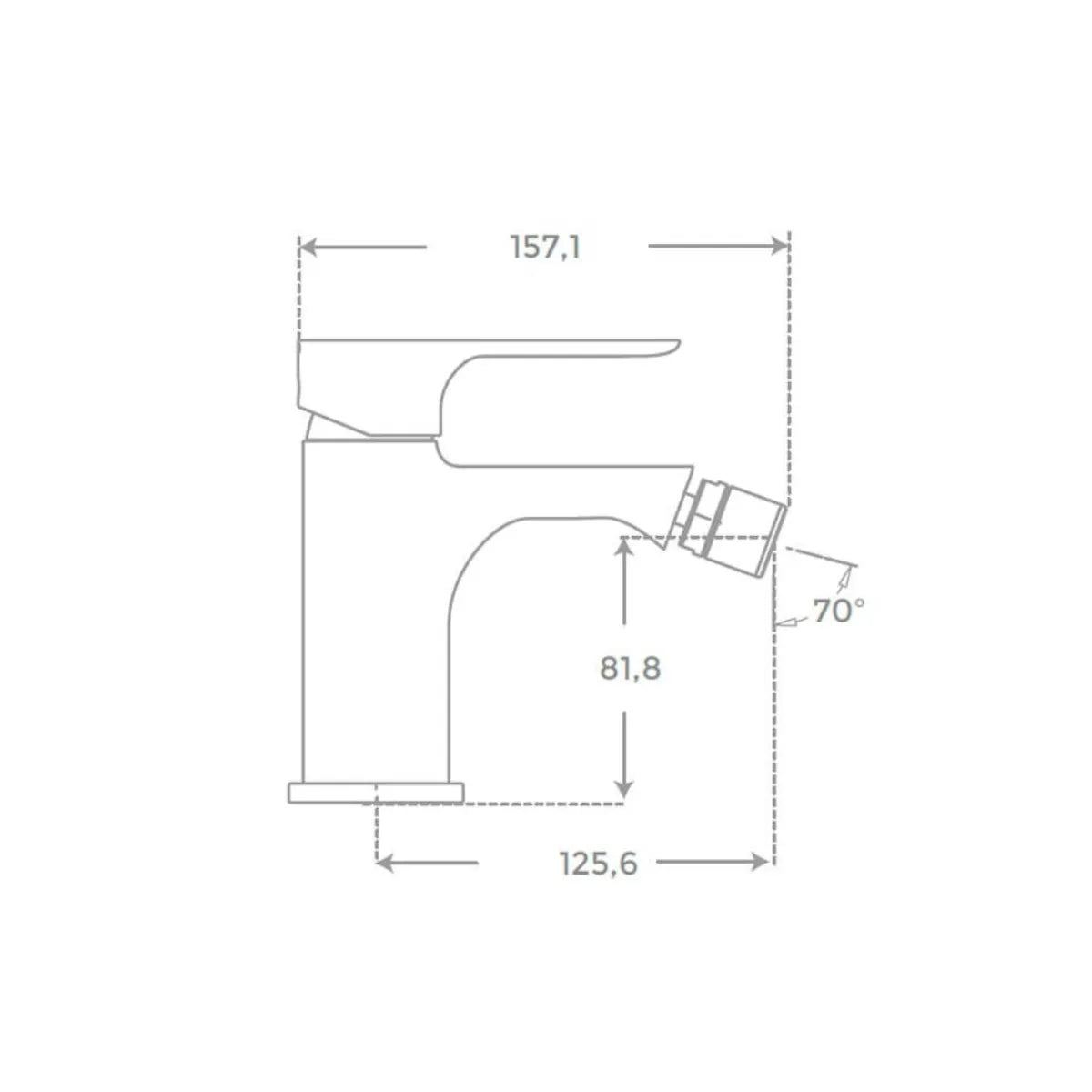 Griferia para bidet blanco brillo Flat - Thebath