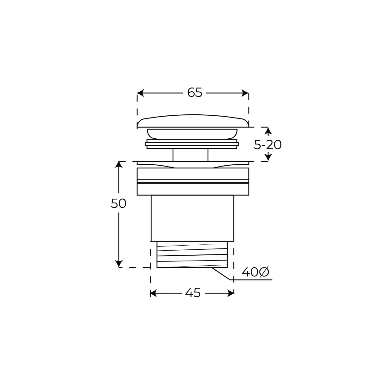 Válvula click - clack oro cepillado para lavabo - Thebath