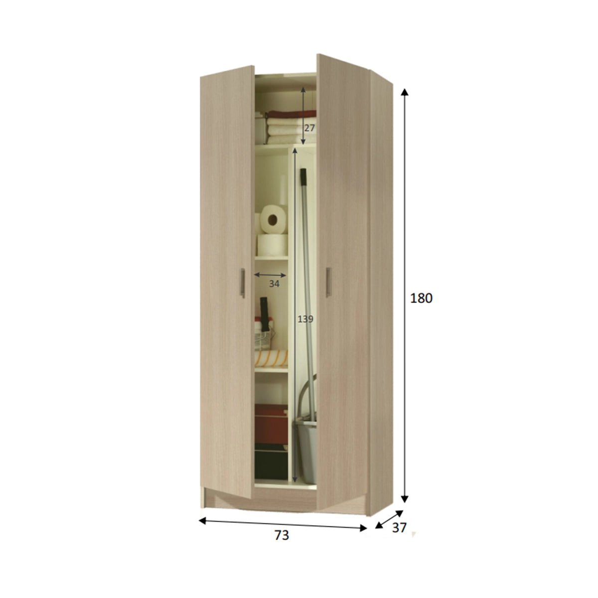 Armario auxiliar 2 puertas Use - Thebath