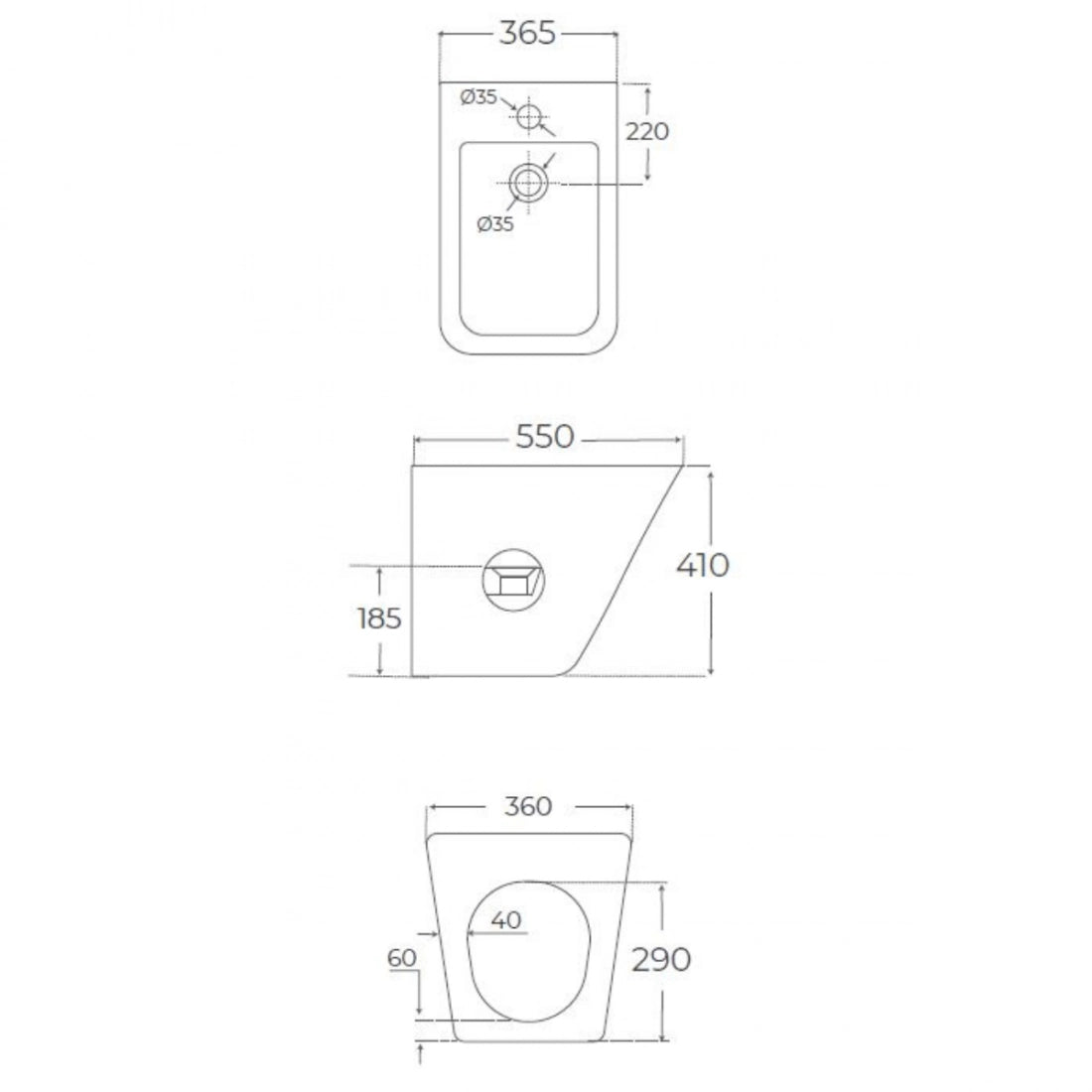 Bidé a suelo modelo Venecia
