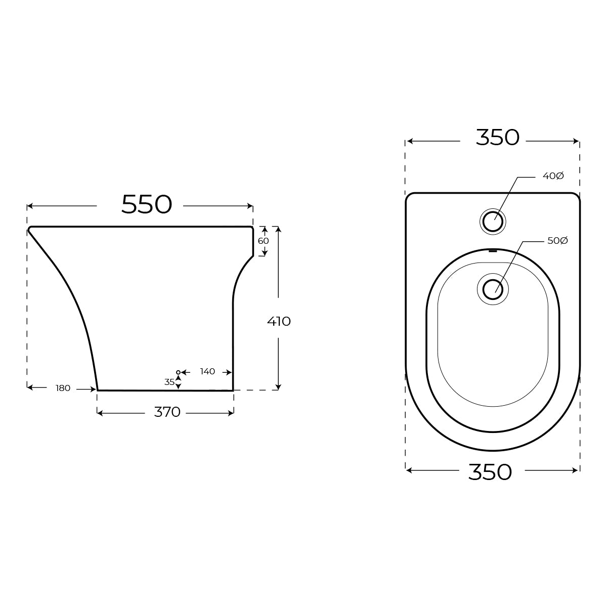 Bidé a suelo Nuip - Thebath