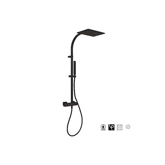 Columna ducha negra Slim Exclusive