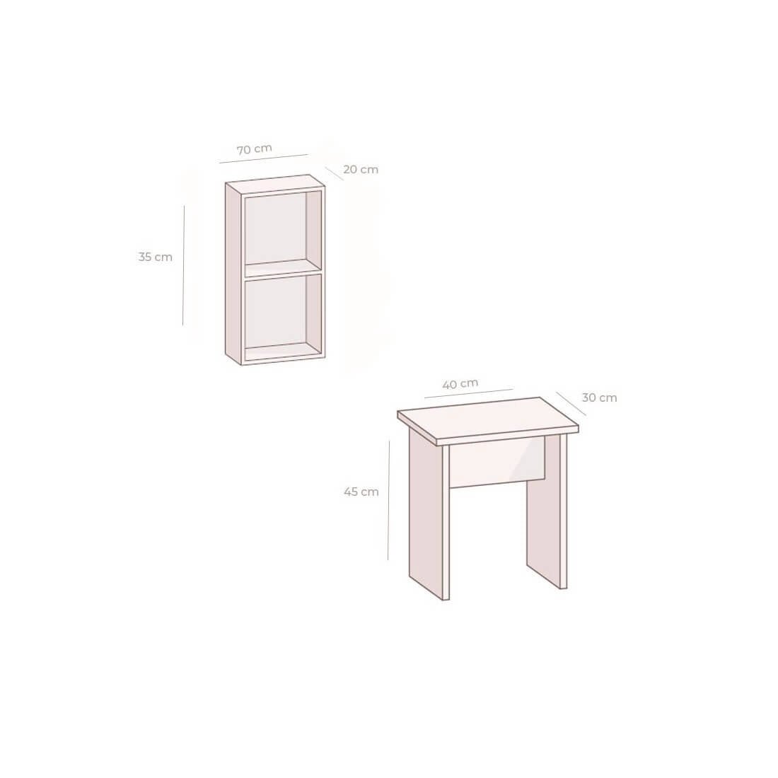 Conjunto de mueble ELE 120 Zaín