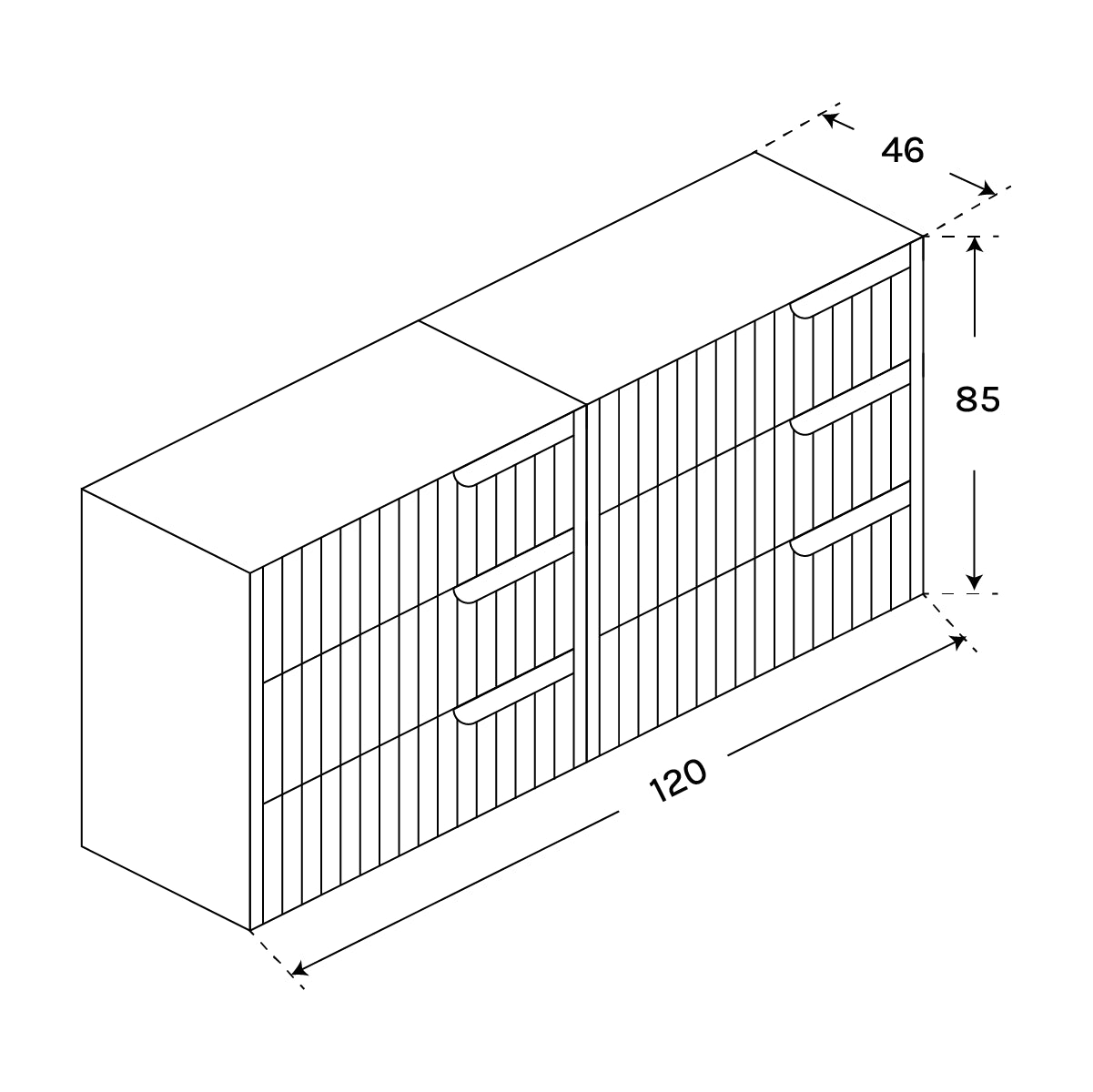 Conjunto mueble baño y lavabo doble Ezio - Thebath