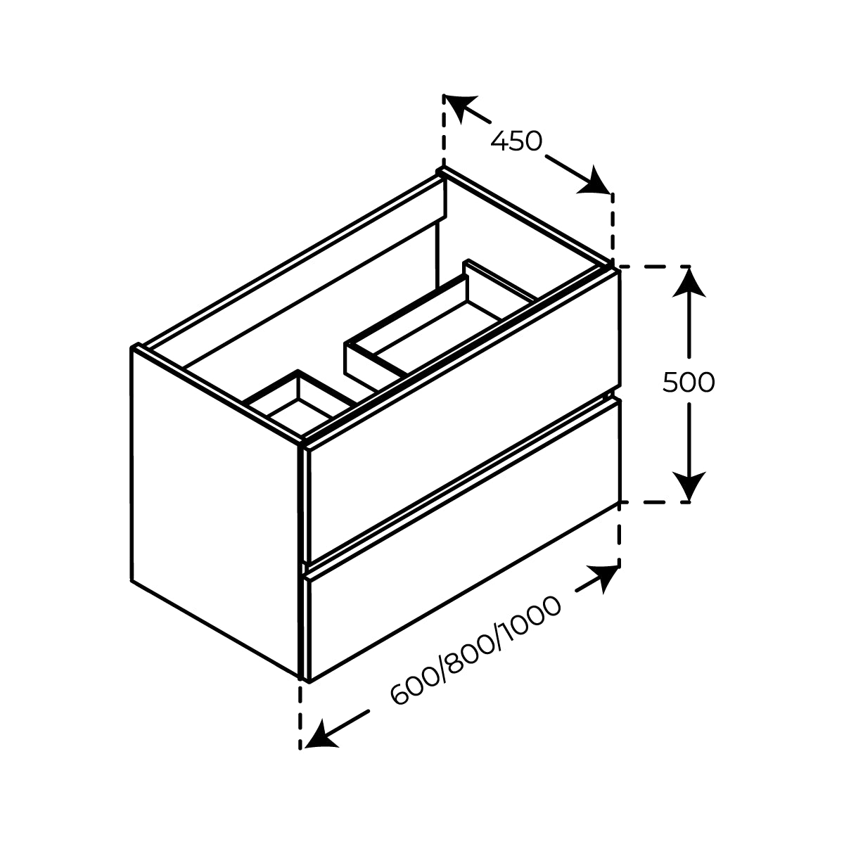 Mueble baño suspendido Triana con lavabo - Thebath