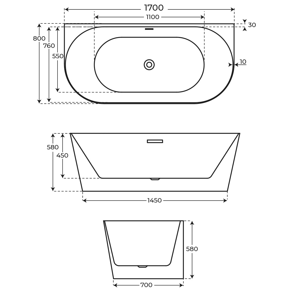 Bañera acrílica Dinder - Thebath