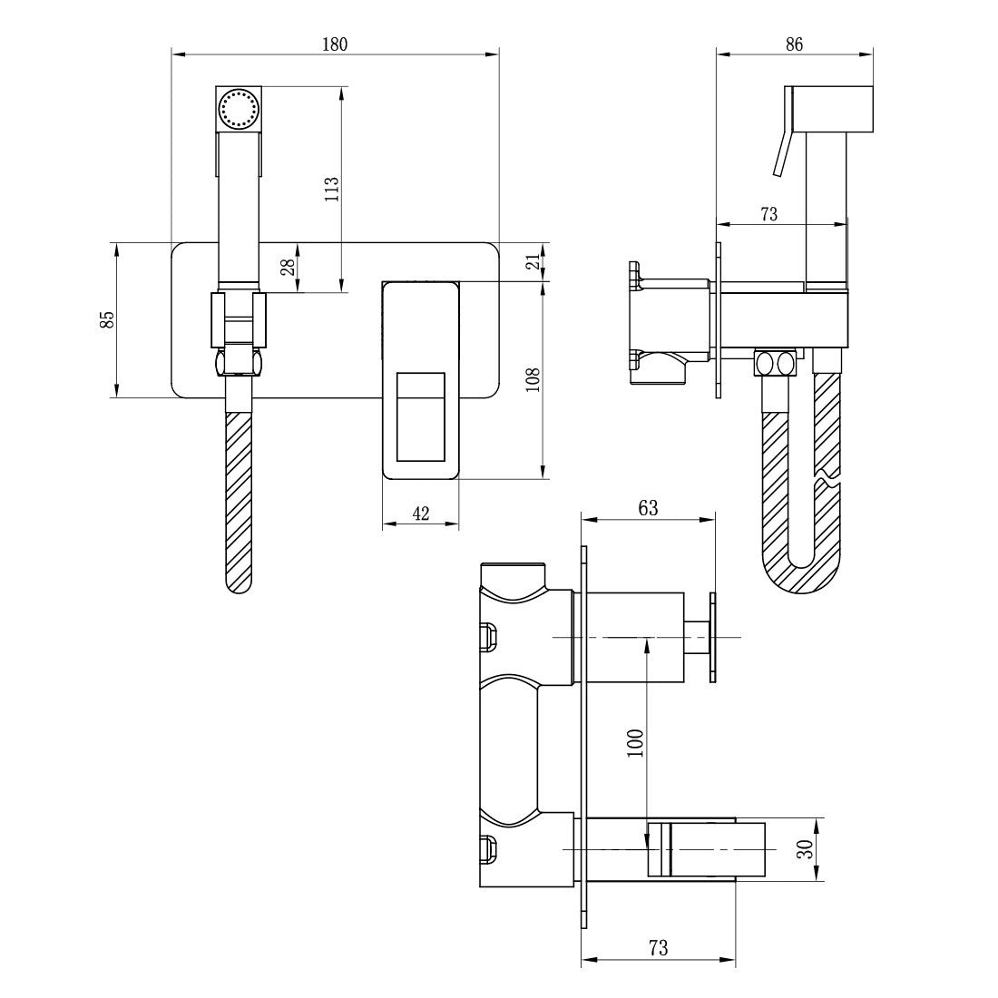 Ducha para wc Suecia