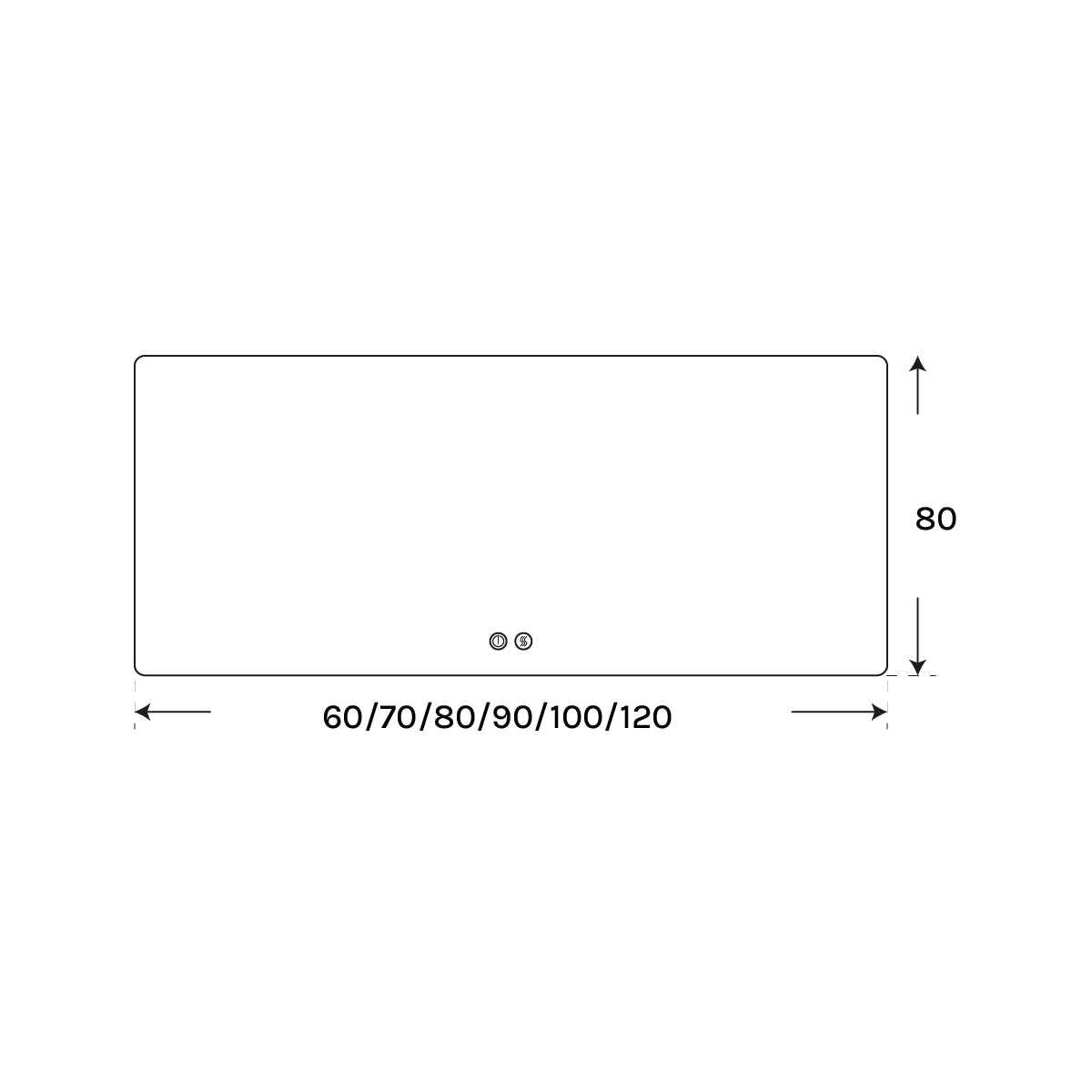 Espejo con cantos redondeados Praga - Thebath