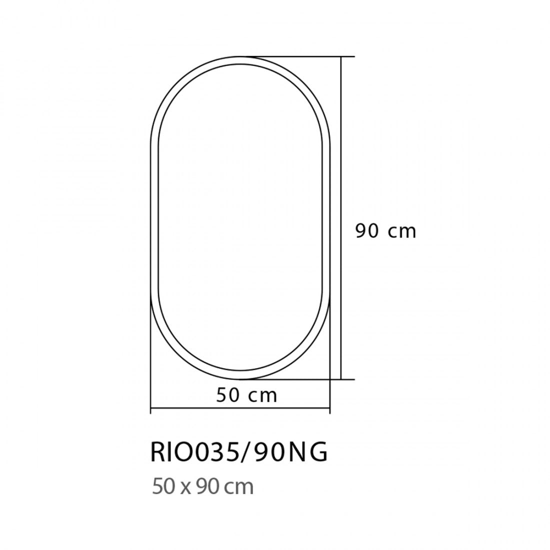 Espejo luz led integrada Rio