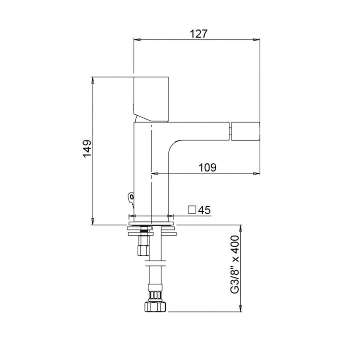 Grifo bidet cromado QB
