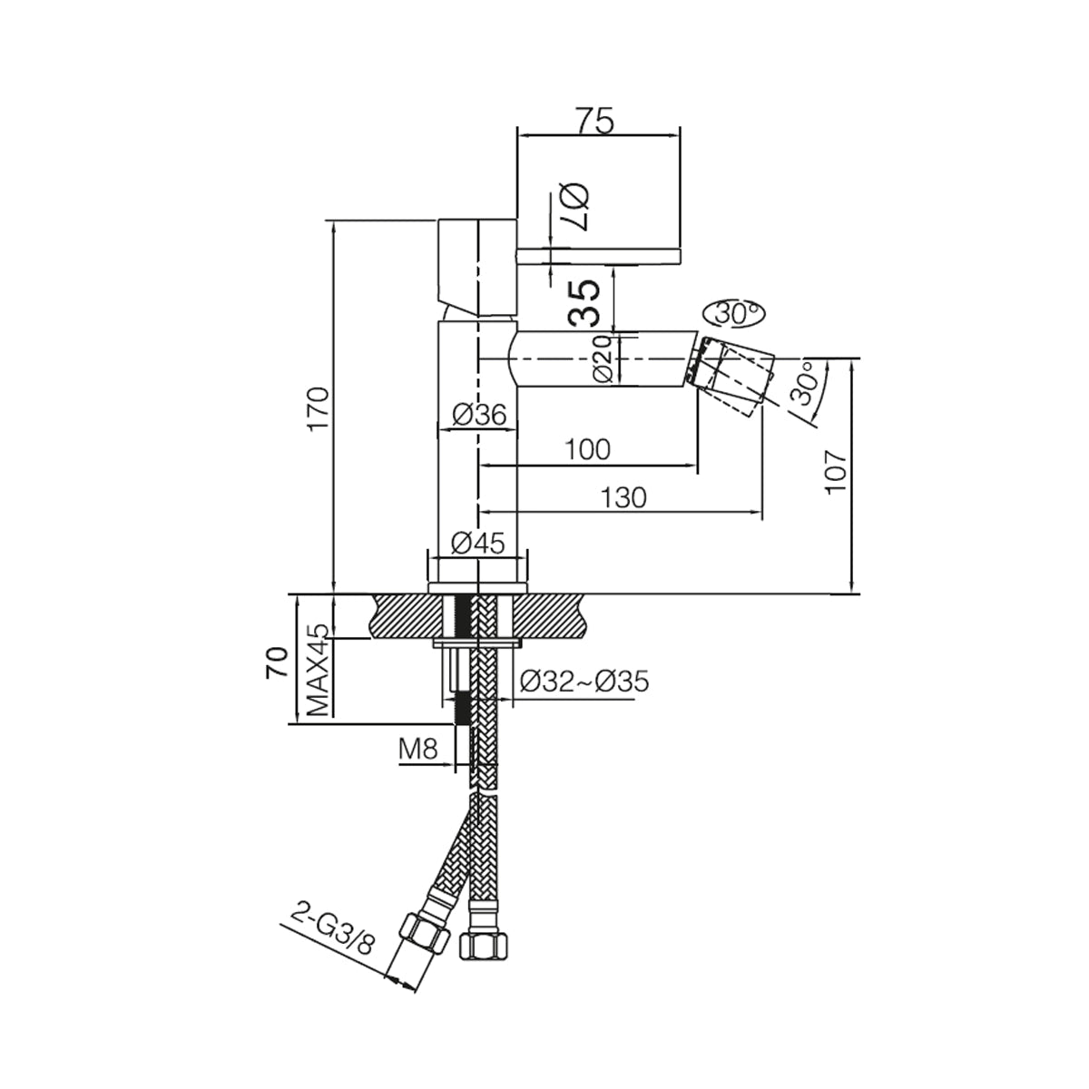 Grifo bidet Monza - The Bath
