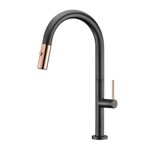 Grifo de cocina negro extraíble Samoa