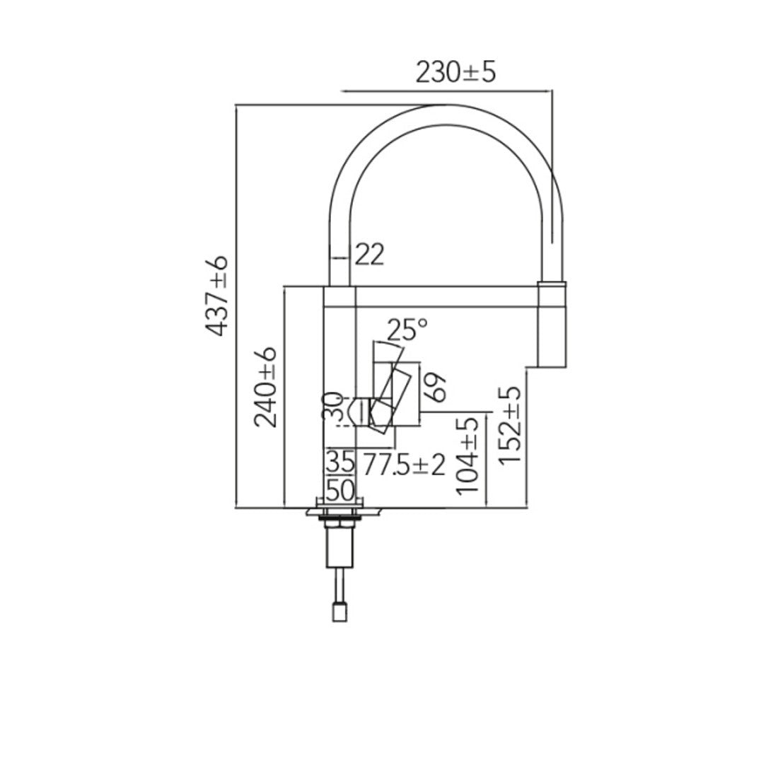 Grifo de cocina Laos color