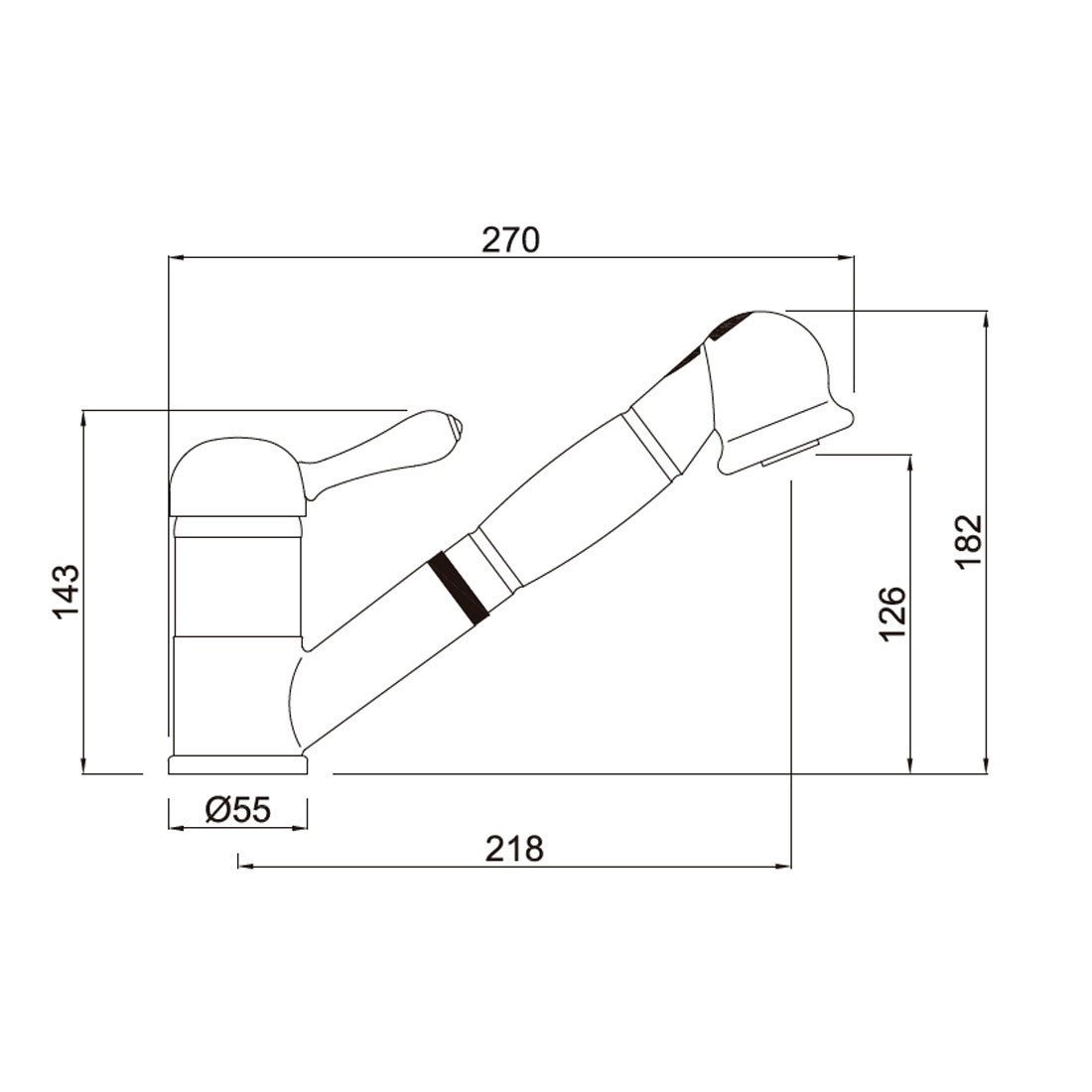 Grifo extraíble cocina