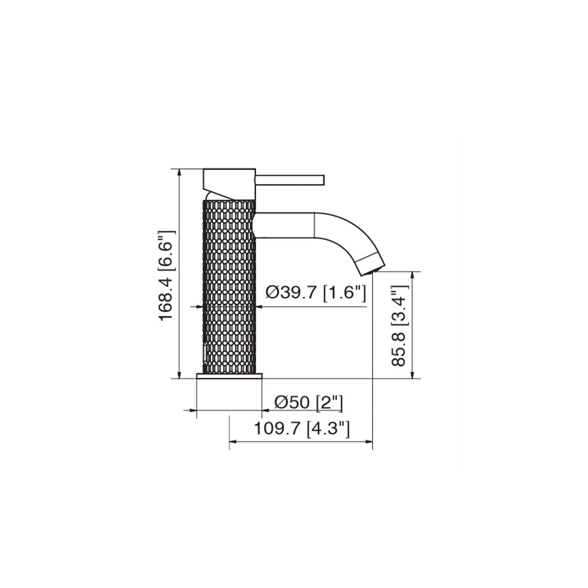 Grifo lavabo latón decorativo Mini 40 - Thebath