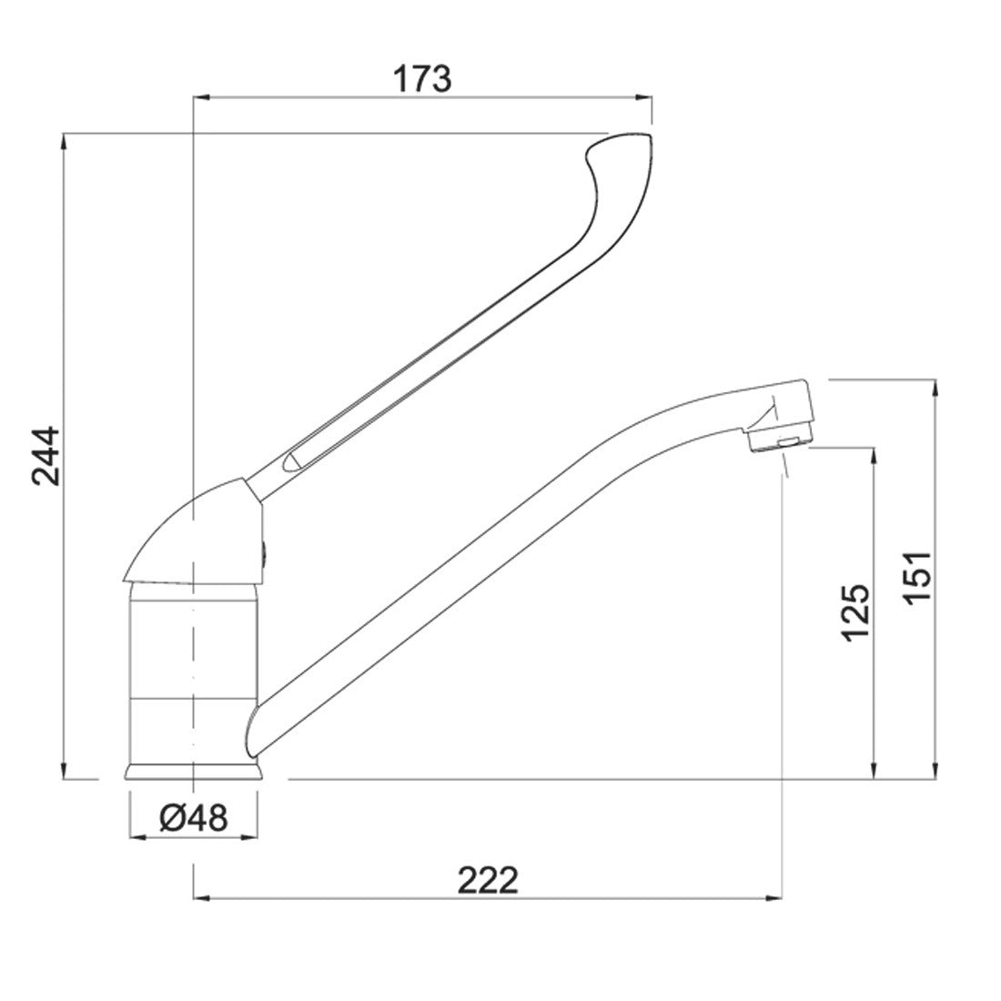 Grifo medical monomando