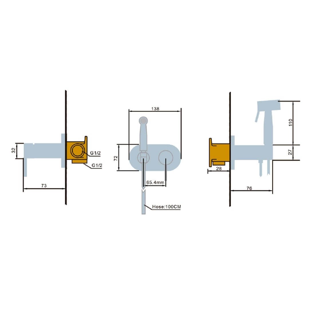 Grifo para inodoro Maui