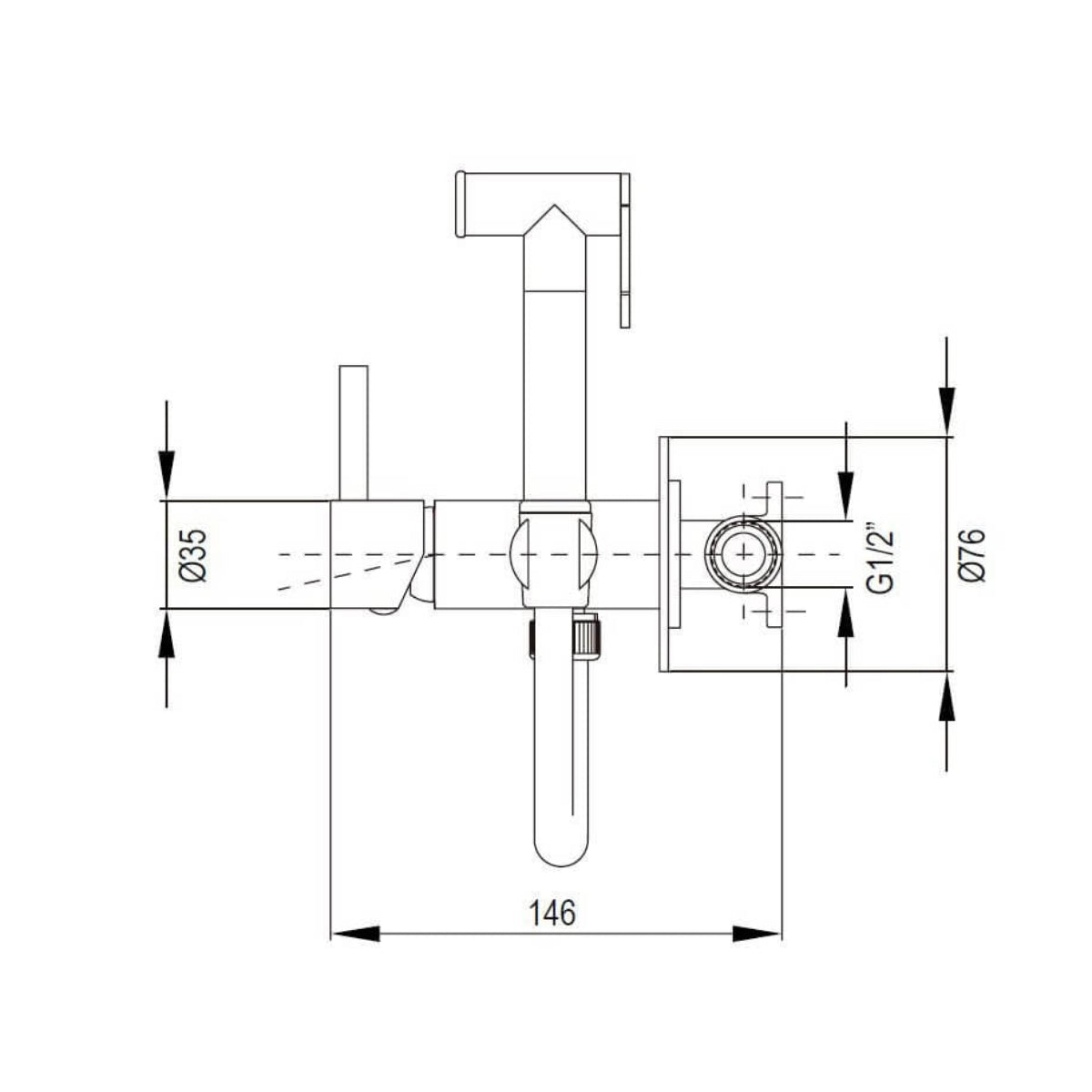 Grifo para inodoro Taus
