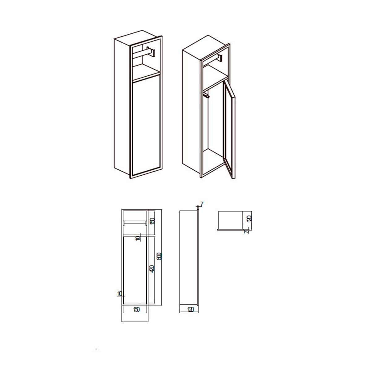 Hornacina baño vertical Egean - Thebath