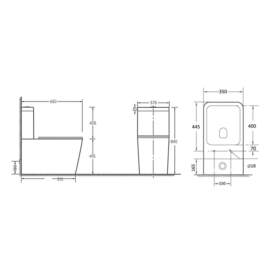 Inodoro de tanque bajo Jiro - Thebath