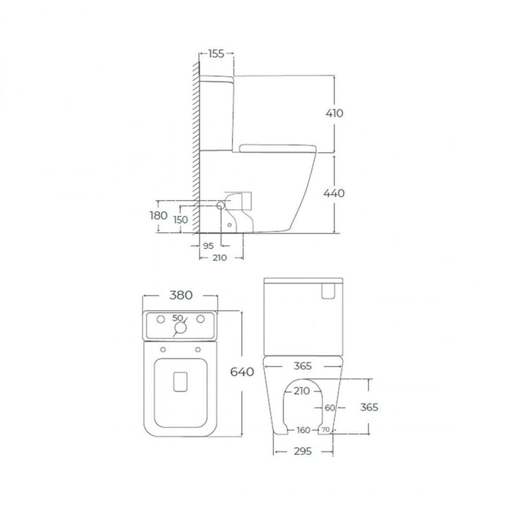 WC Nápoles pour PMR gris mat