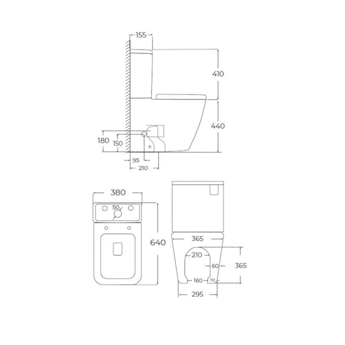 Inodoro Nápoles para PMR gris mate