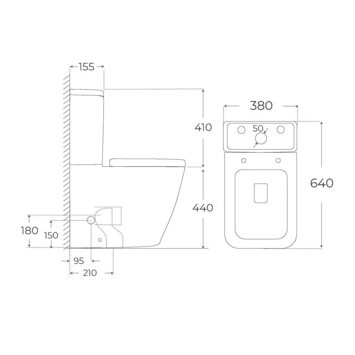 Inodoro Napoles PMR negro mate