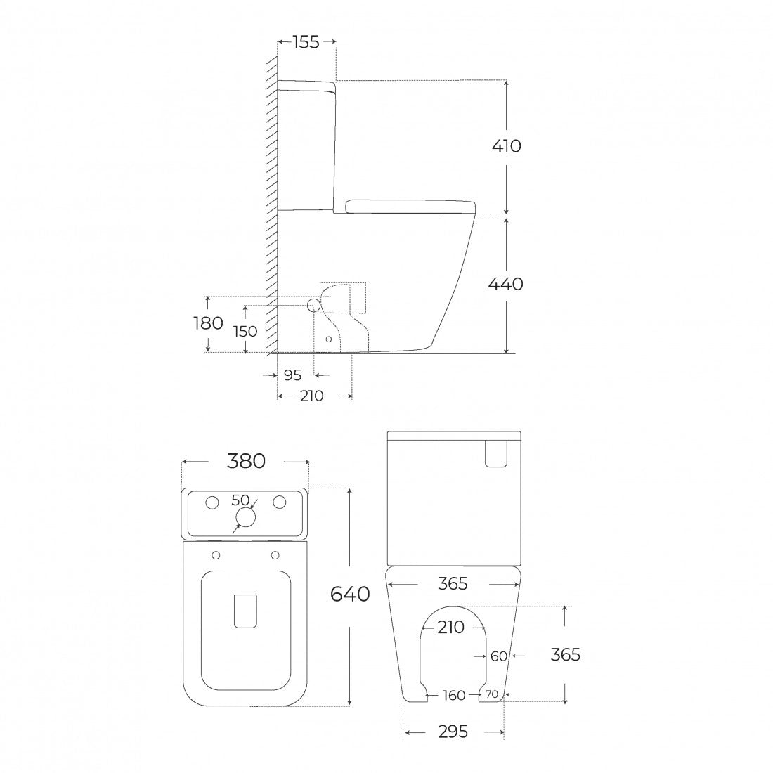 Inodoro para PMR Nápoles blanco mate