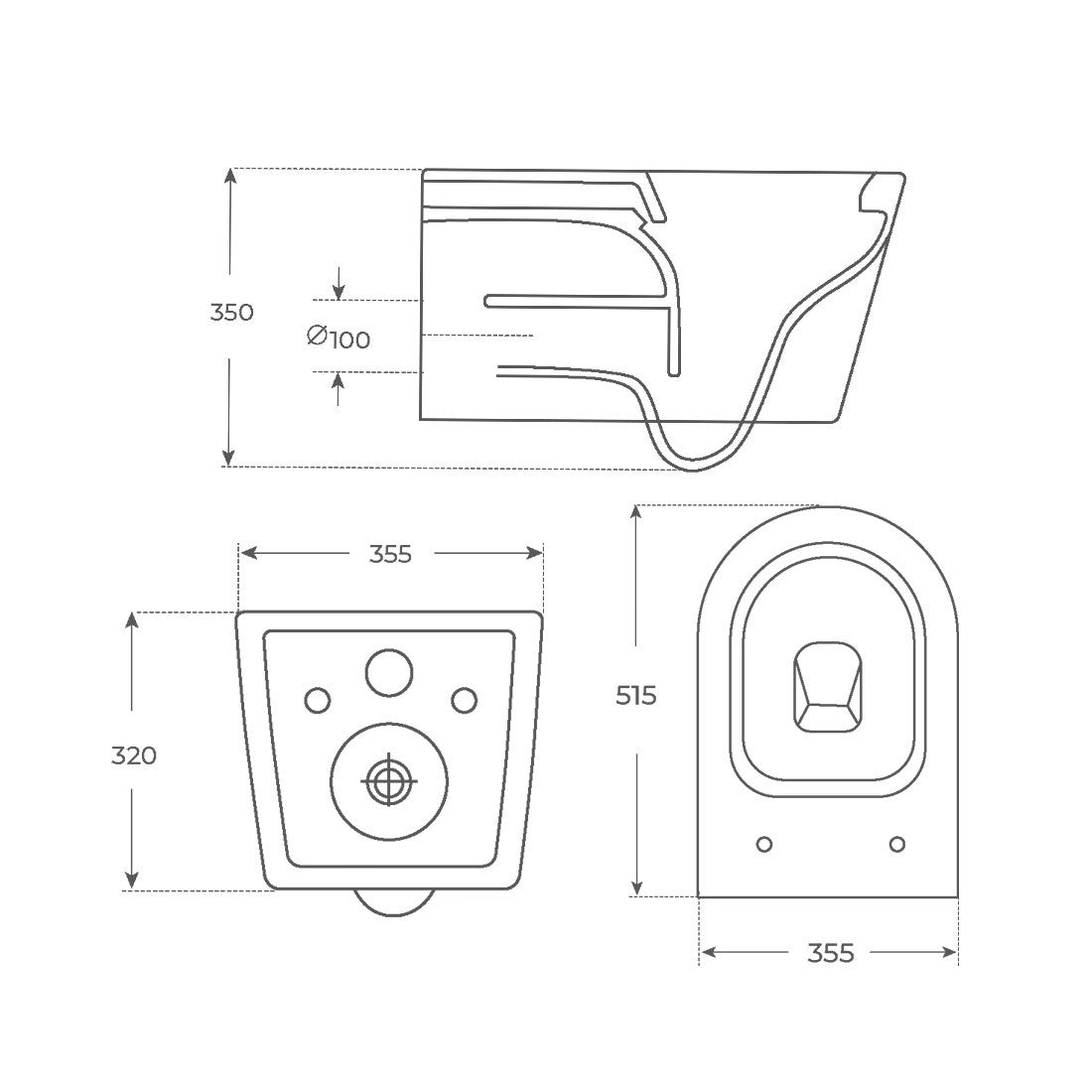 Inodoro suspendido Bolonia mate