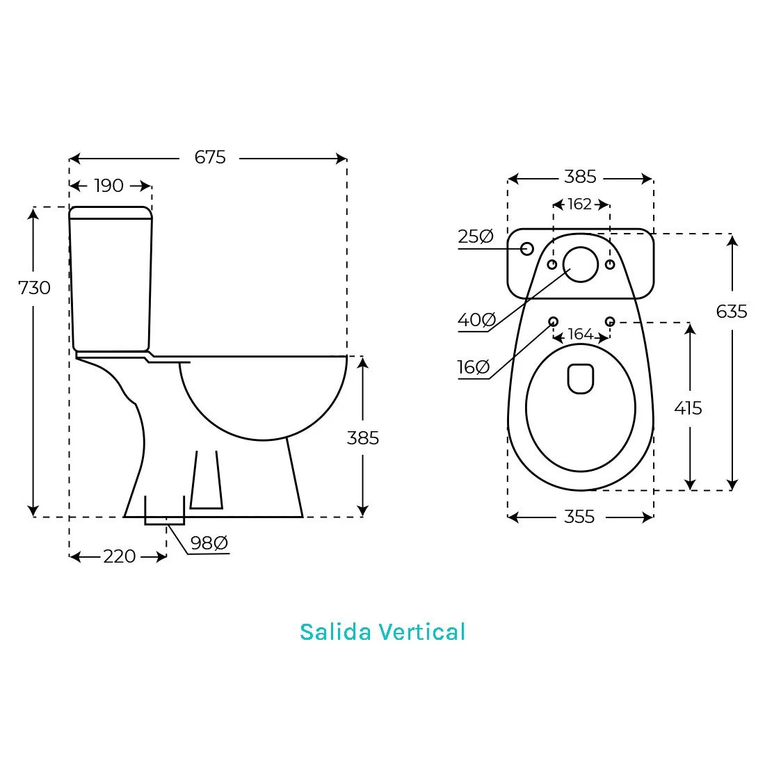Inodoro tanque bajo Bruno - Thebath