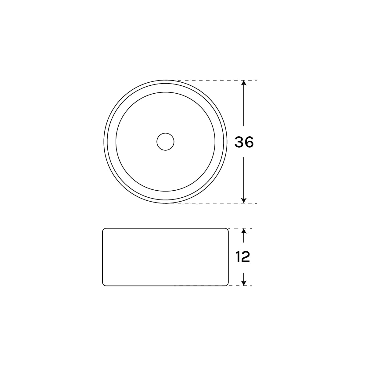 Lavabo blanco sobre encimera Kush - Thebath