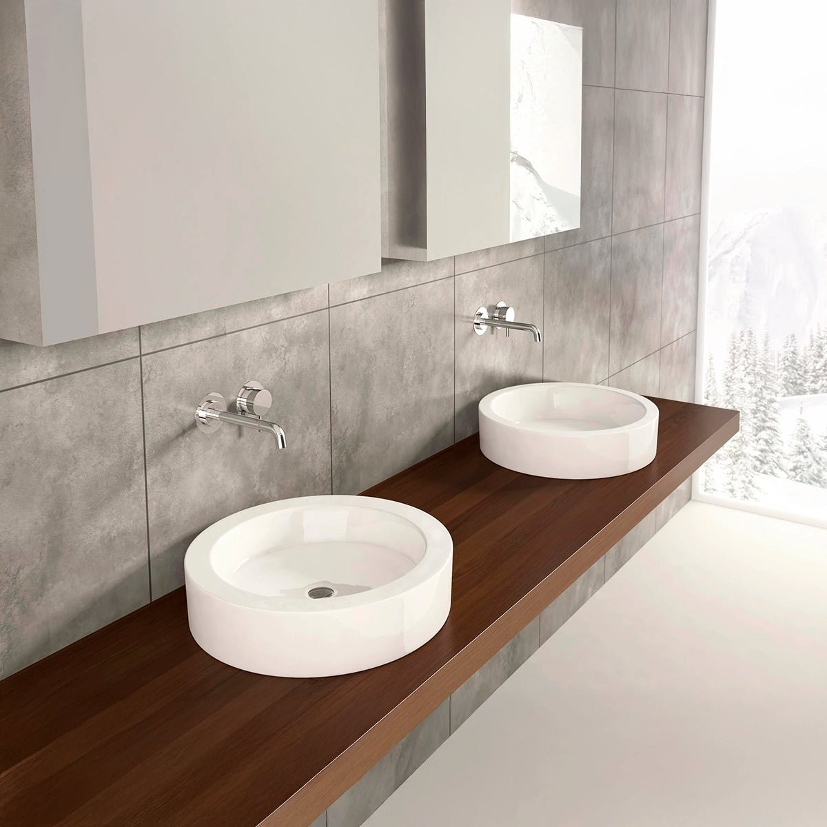 Lavabo bonito extra grueso sobre encimera Ada - Thebath