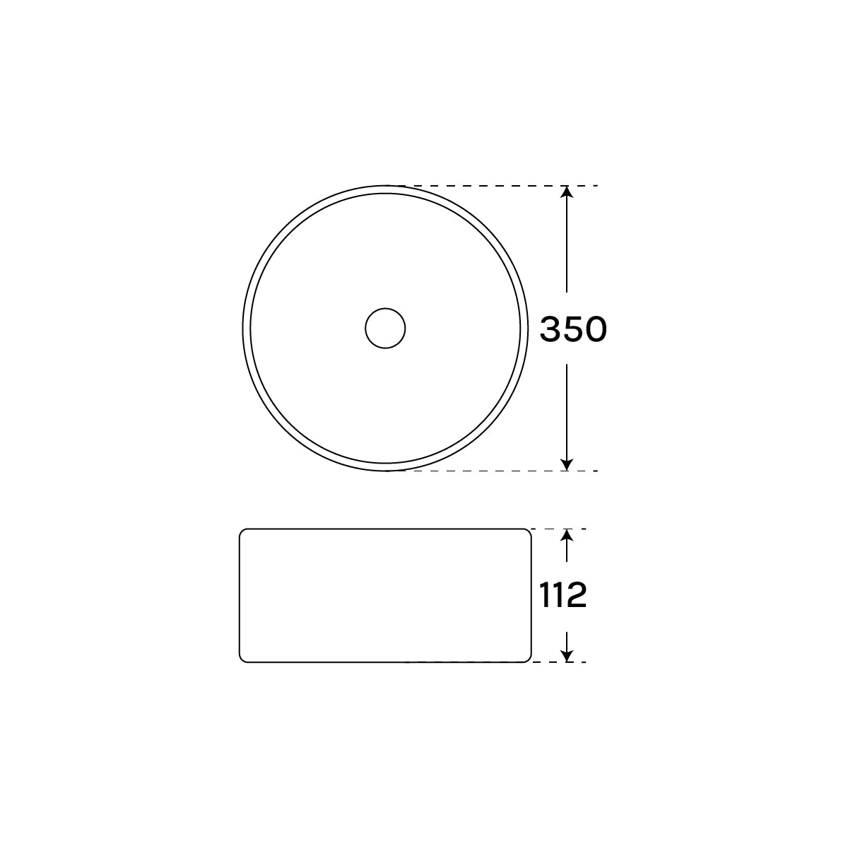 Lavabo cerámica redondo Nysa - Thebath