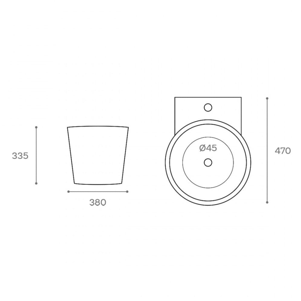 Lavabo cerámica suspendido Adonia