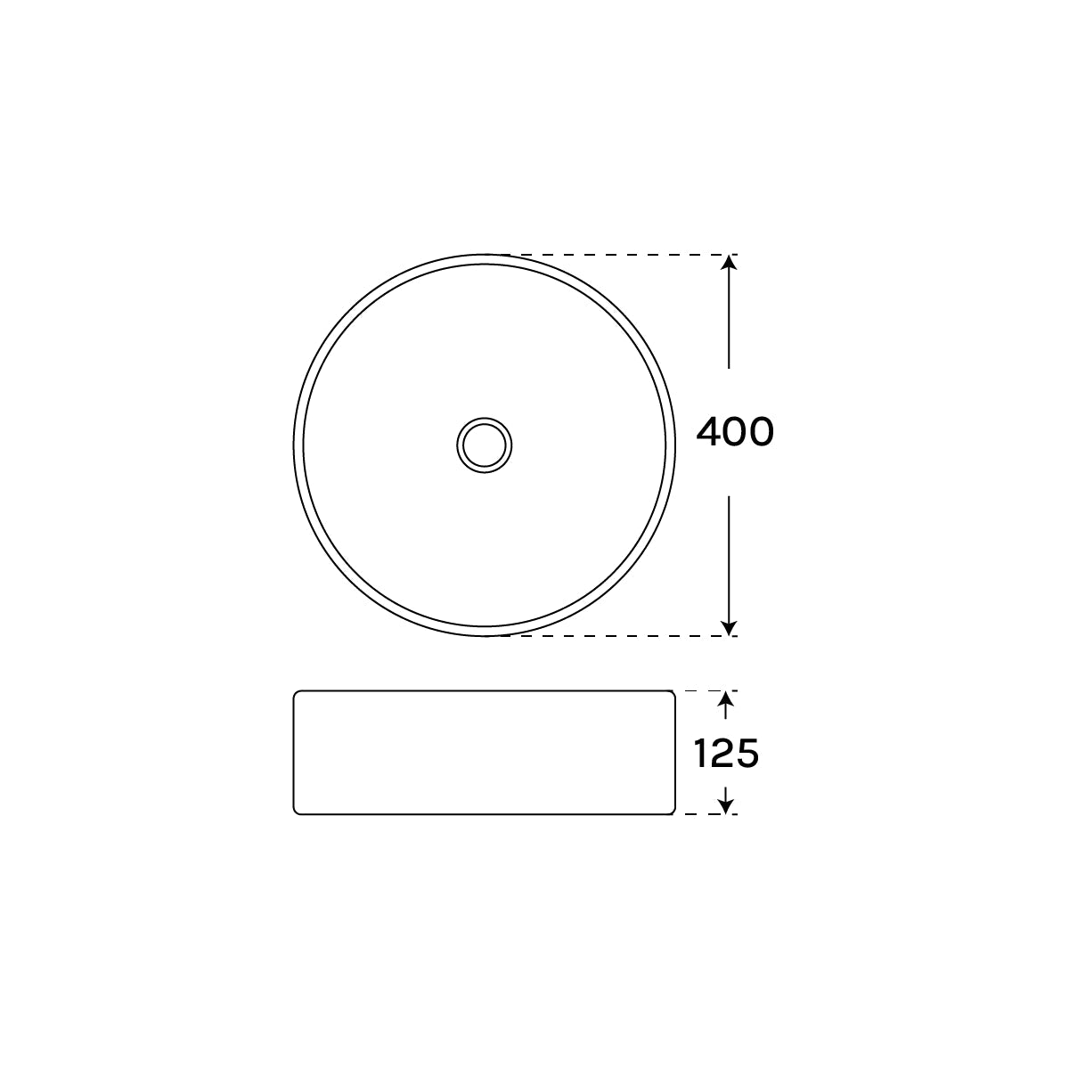 Lavabo con mosaico negro Ronan - Thebath