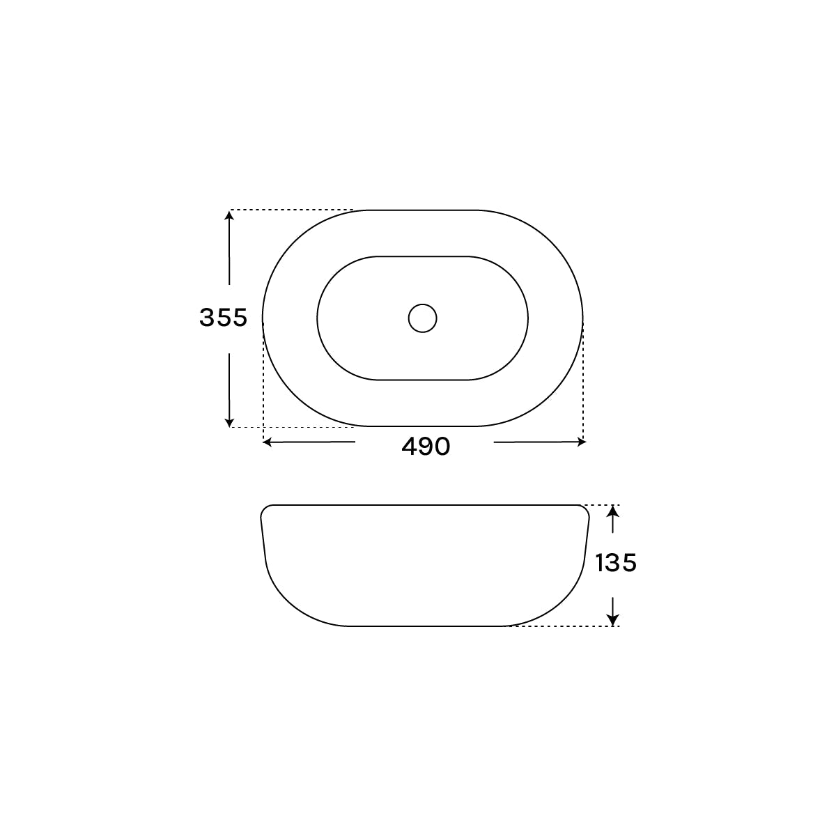 Lavabo de baño ovalado Baros - Thebath